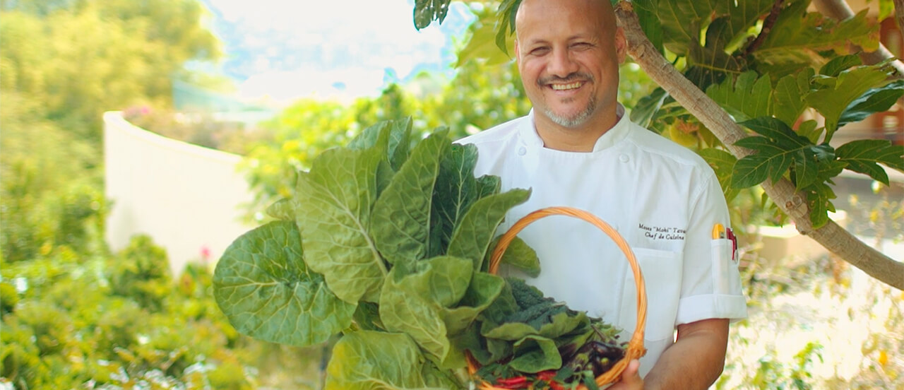 chef in the garden