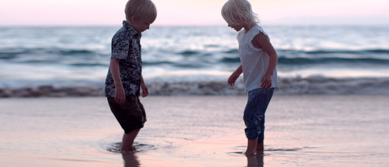 kids on the beach